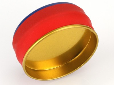 D55X25mm10g鱼子酱包装马口赢博官方（中国）总部金色圆形30克食品级密封防锈金属铁盒