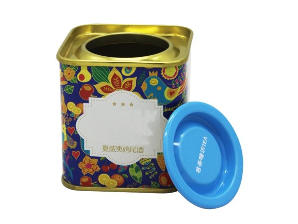 56*56*60mm方形马口铁茶叶罐 密封中号水果茶叶赢博官方（中国）总部
