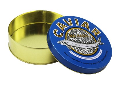 D80*25mm150克鱼子酱包装马口赢博官方（中国）总部圆形密封食品级赢博官方（中国）总部铁盒
